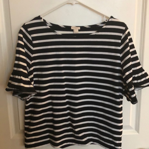 J. Crew Factory Tops - J. Crew factory bell sleeve striped t shirt